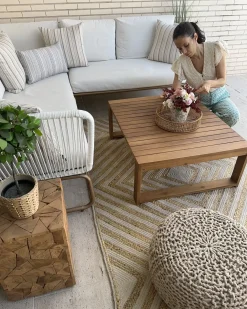 Pouf PRIENE Cotone Beige