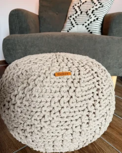 Pouf PRIENE Cotone Beige
