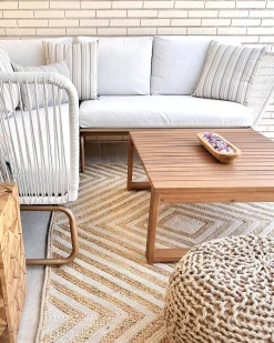 Pouf PRIENE Cotone Beige