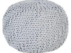 Pouf PRIENE Cotone Grigio chiaro