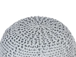 Pouf PRIENE Cotone Grigio chiaro