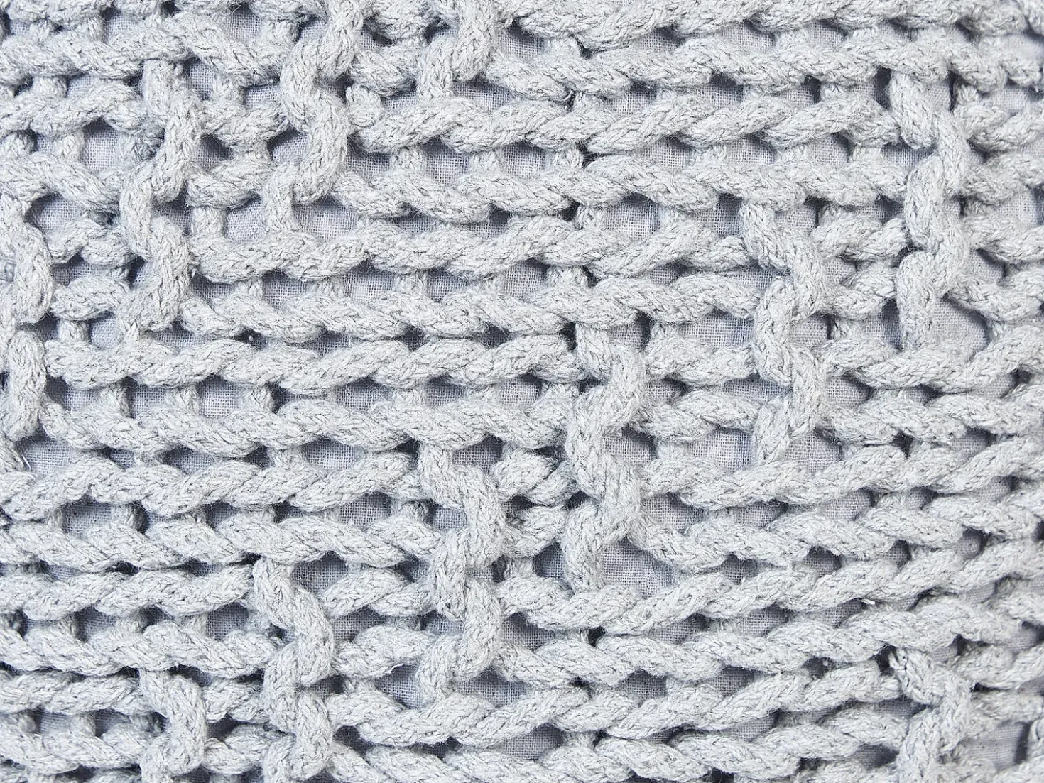 Pouf PRIENE Cotone Grigio chiaro