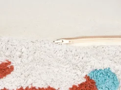 Pouf Ricamato DIPLO Cotone Bianco