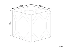 Pouf ROJHAN Cotone Rosa pastello