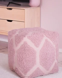 Pouf ROJHAN Cotone Rosa pastello
