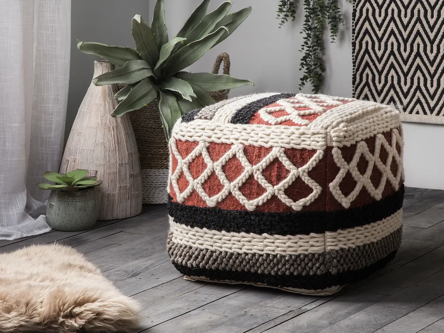 Pouf SAGAR Cotone Multicolore