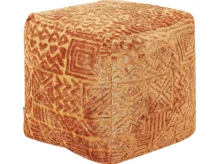 Pouf SANAWAN Viscosa Marrone dorato