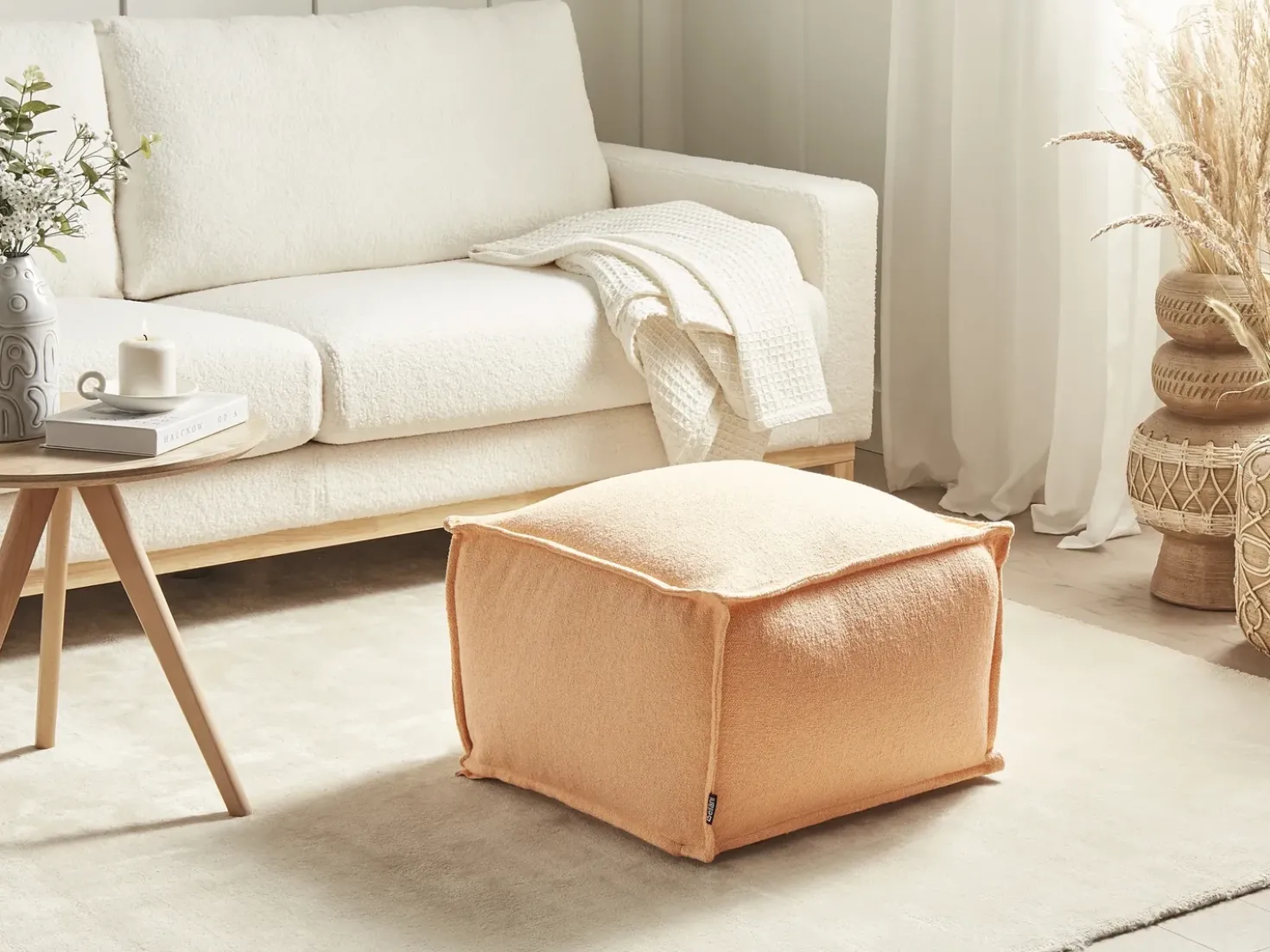 Pouf SHERALI Cotone Arancione