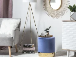 Pouf SOPHIA Velluto Blu marino