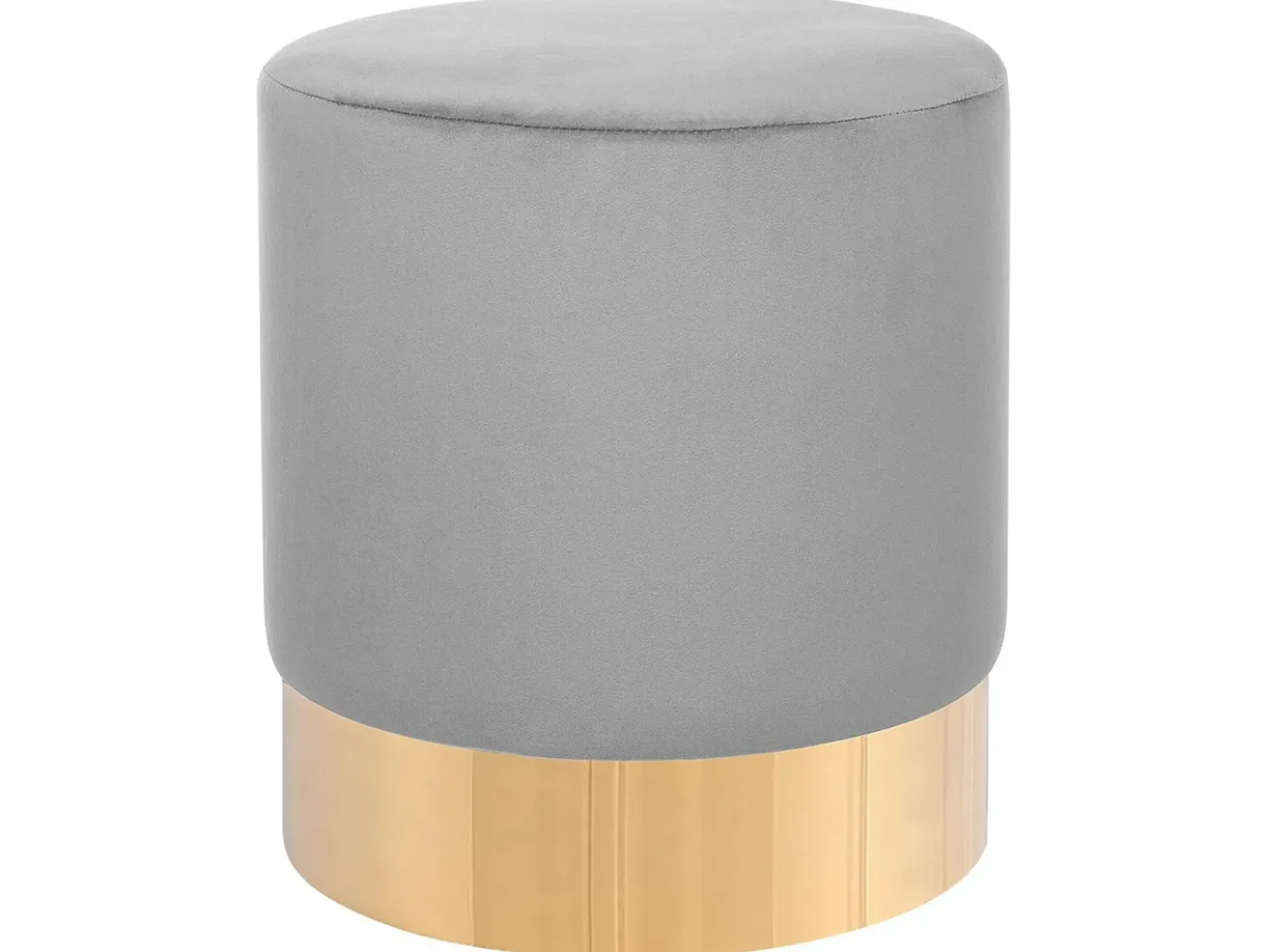 Pouf SOPHIA Velluto Grigio chiaro
