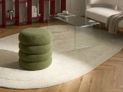 Pouf SUMPTER Bouclé Verde