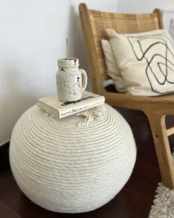 Pouf TAKHABI Lana Bianco