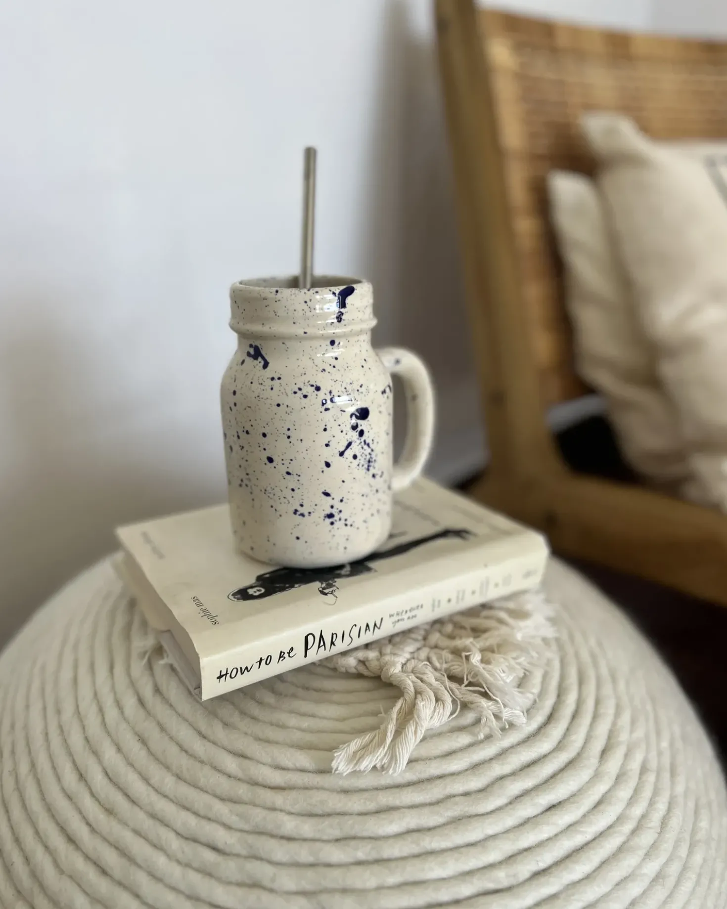 Pouf TAKHABI Lana Bianco