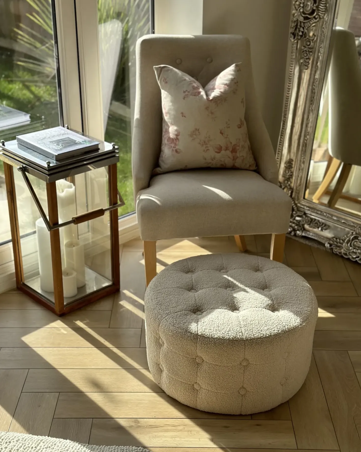 Pouf TAMPA Bouclé Beige