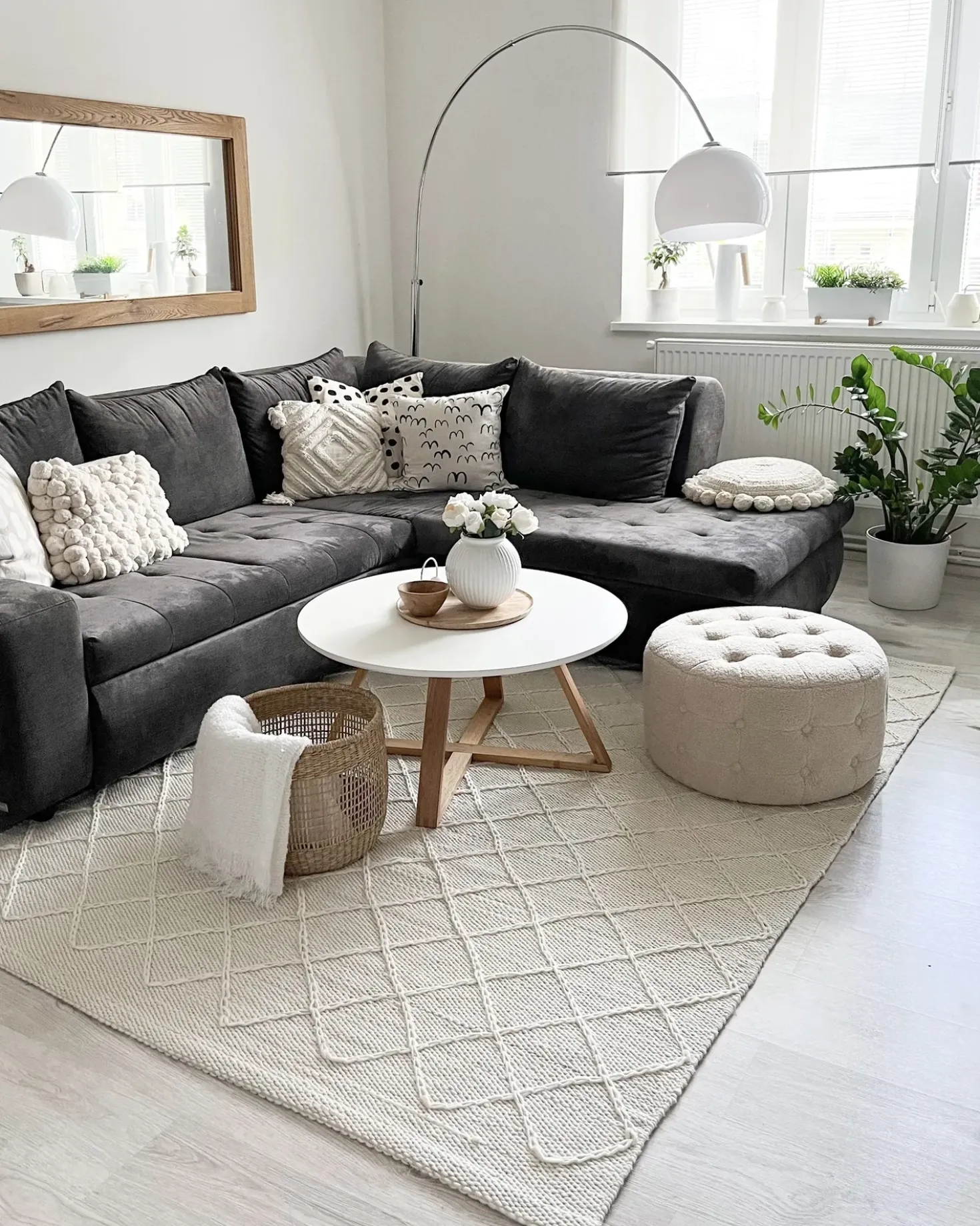 Pouf TAMPA Bouclé Beige