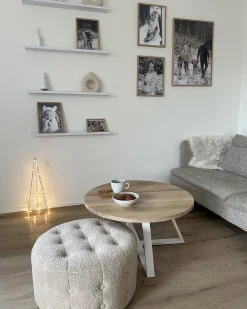 Pouf TAMPA Bouclé Beige
