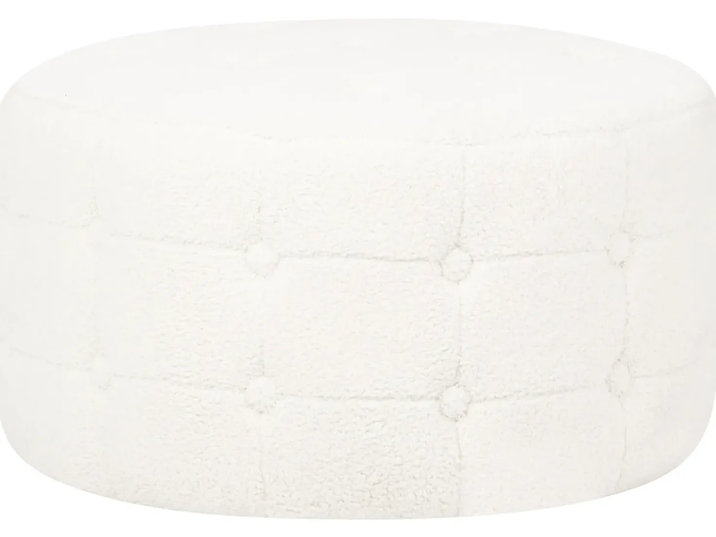 Pouf TAMPA Bouclé Bianco
