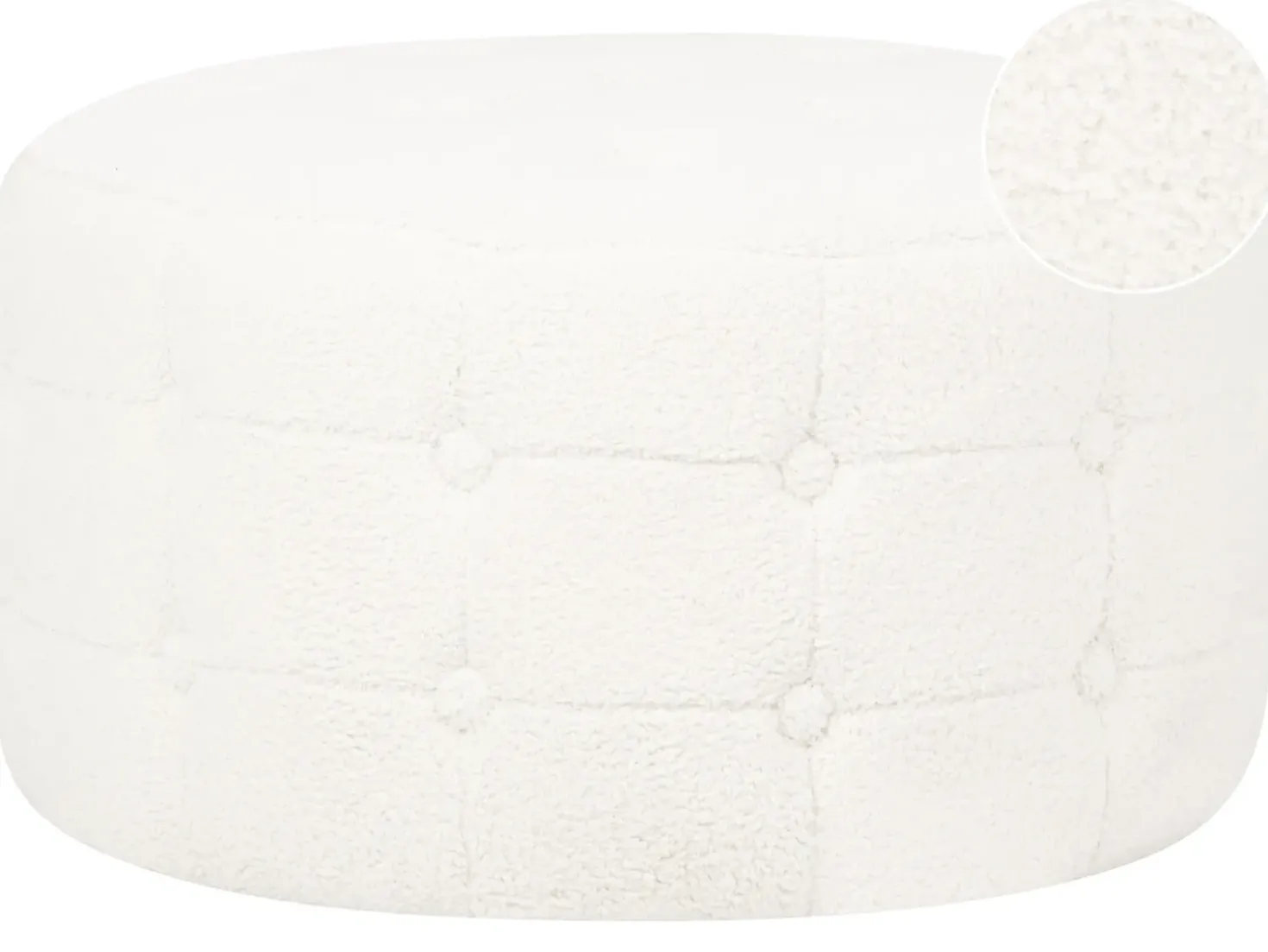 Pouf TAMPA Bouclé Bianco