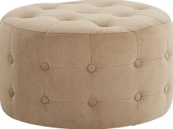 Pouf TAMPA Velluto Beige sabbia