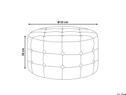 Pouf TAMPA Velluto Grigio chiaro