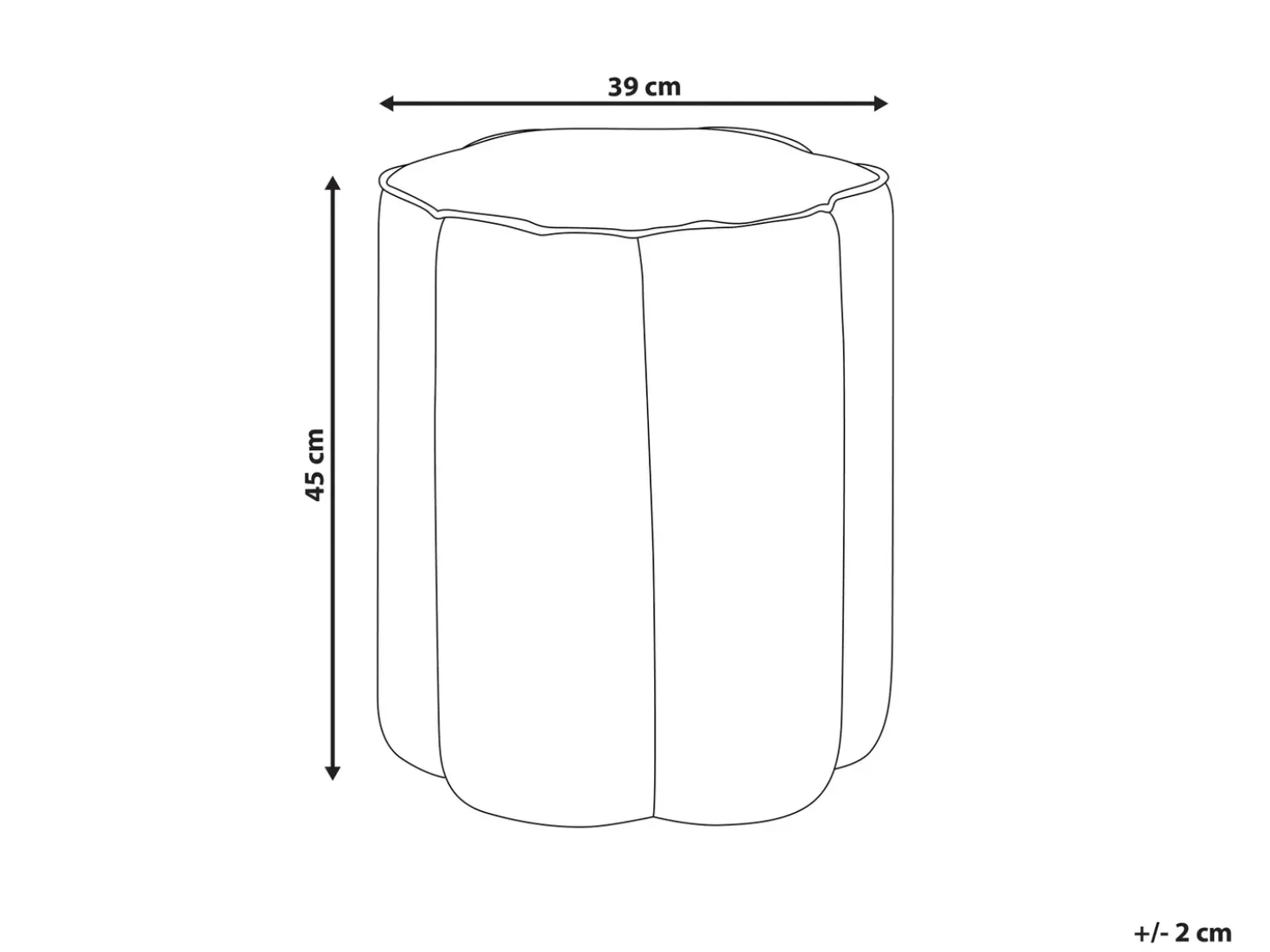 Pouf TAPPEN Velluto Tortora