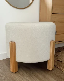Pouf TERRY Ciniglia Bianco sporco