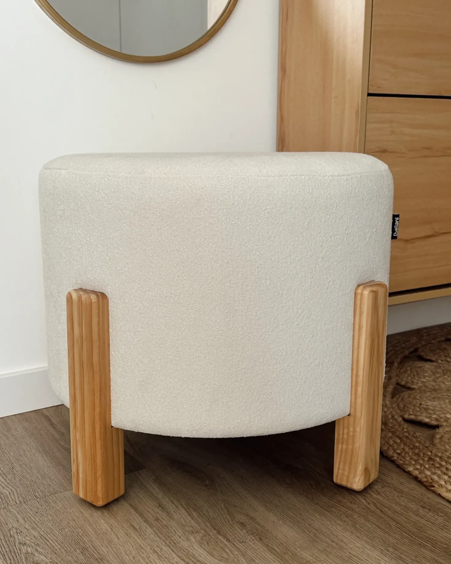 Pouf TERRY Ciniglia Bianco sporco