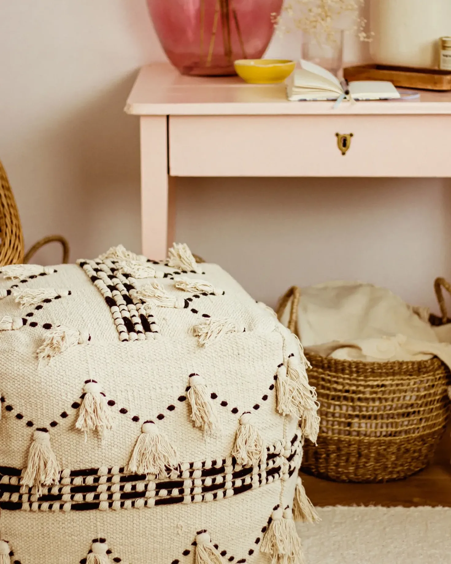 Pouf THONDI Cotone Beige