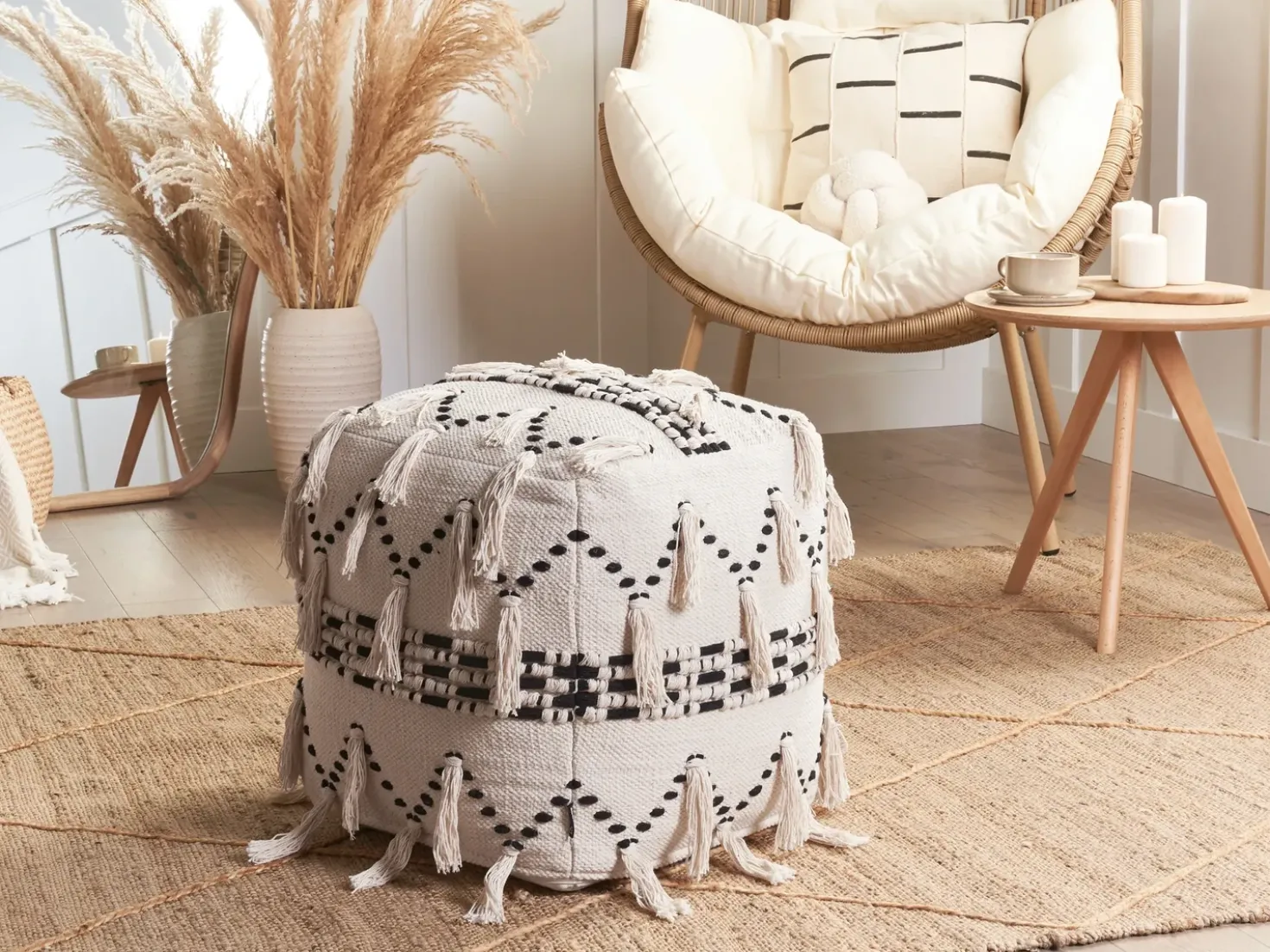 Pouf THONDI Cotone Beige