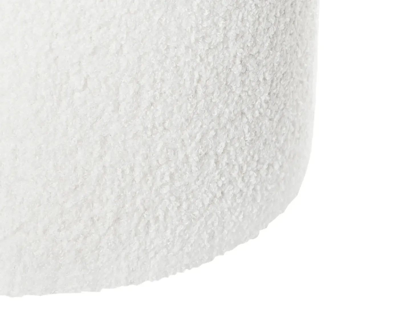 Pouf Trapuntato RIDDLE Bouclé Bianco sporco