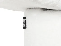 Pouf Trapuntato RIDDLE Bouclé Bianco sporco