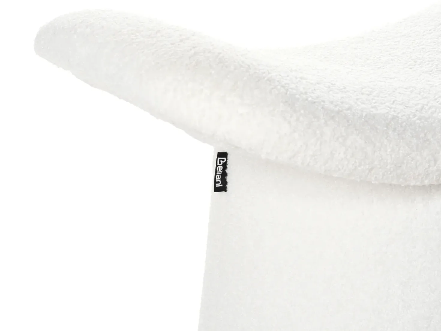 Pouf Trapuntato RIDDLE Bouclé Bianco sporco