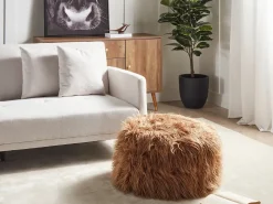 Pouf TUKKI Finta pelliccia Marrone