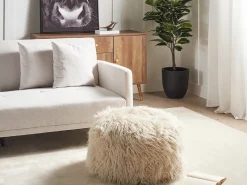Pouf TUKKI Finta pelliccia Beige chiaro
