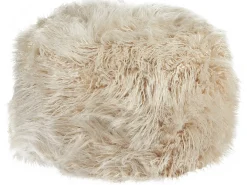 Pouf TUKKI Finta pelliccia Beige chiaro