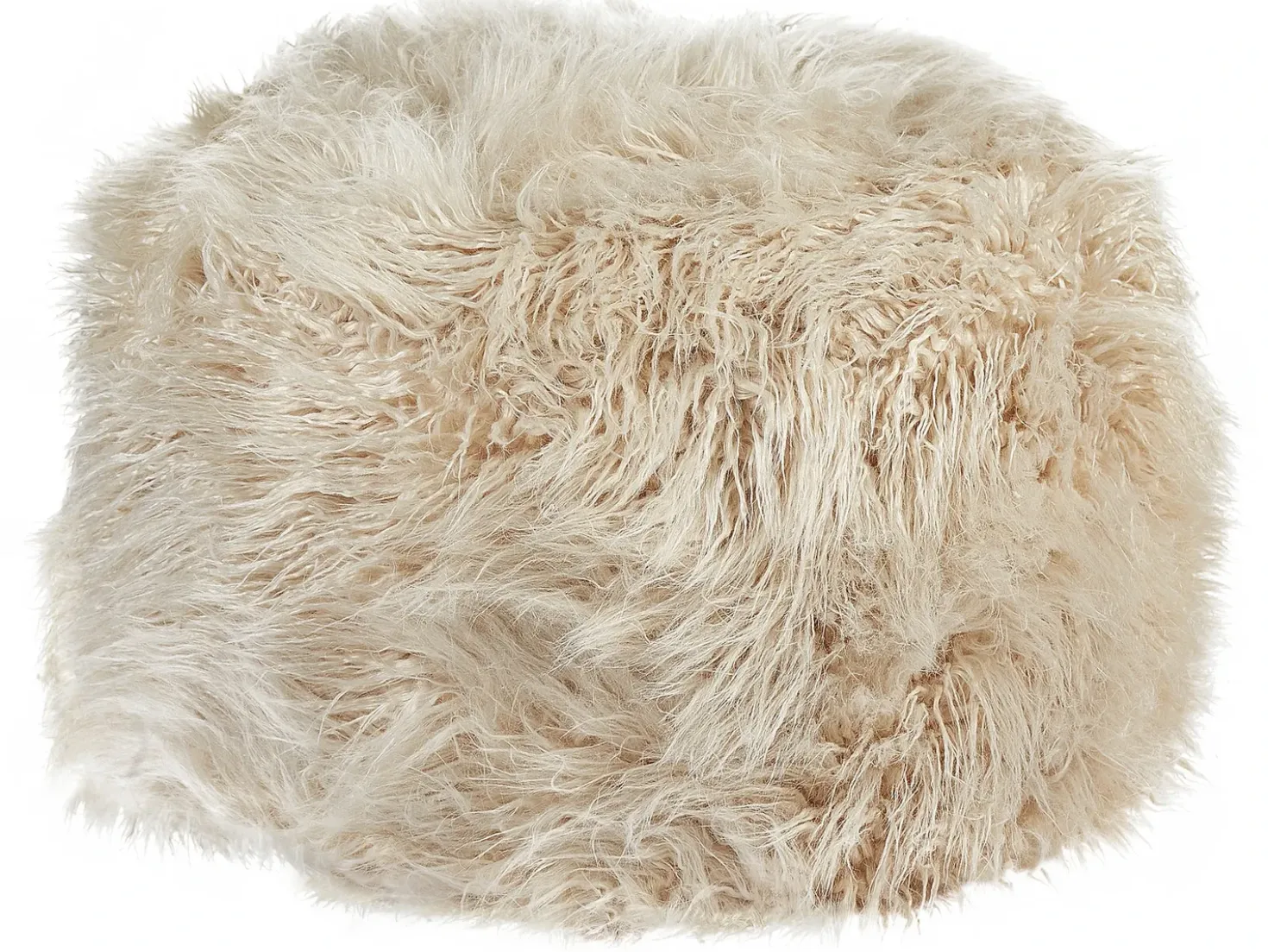 Pouf TUKKI Finta pelliccia Beige chiaro