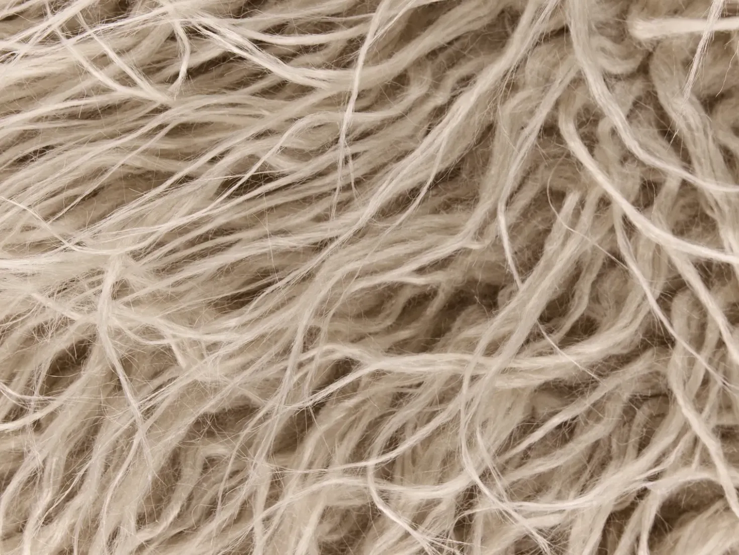 Pouf TUKKI Finta pelliccia Beige