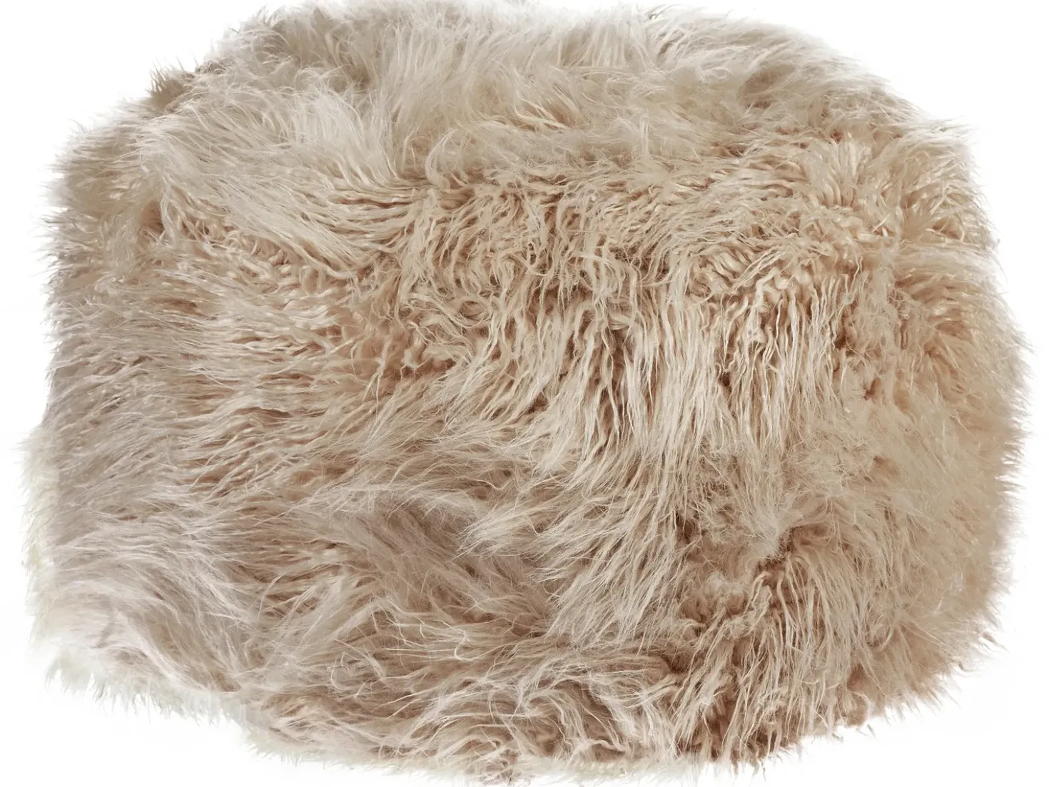 Pouf TUKKI Finta pelliccia Beige