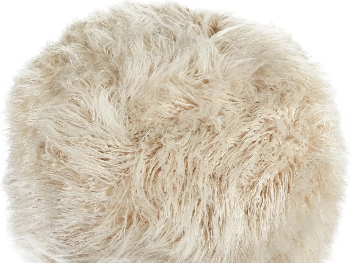 Pouf TUKKI Finta pelliccia Beige chiaro