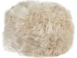 Pouf TUKKI Finta pelliccia Beige chiaro