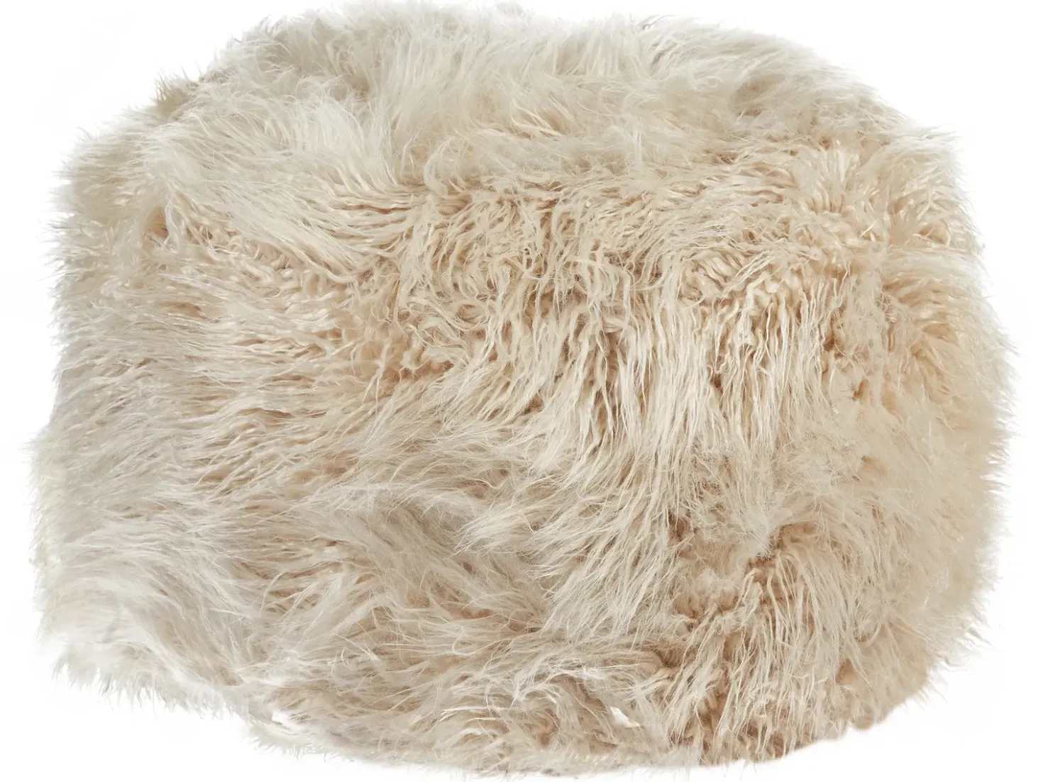 Pouf TUKKI Finta pelliccia Beige chiaro