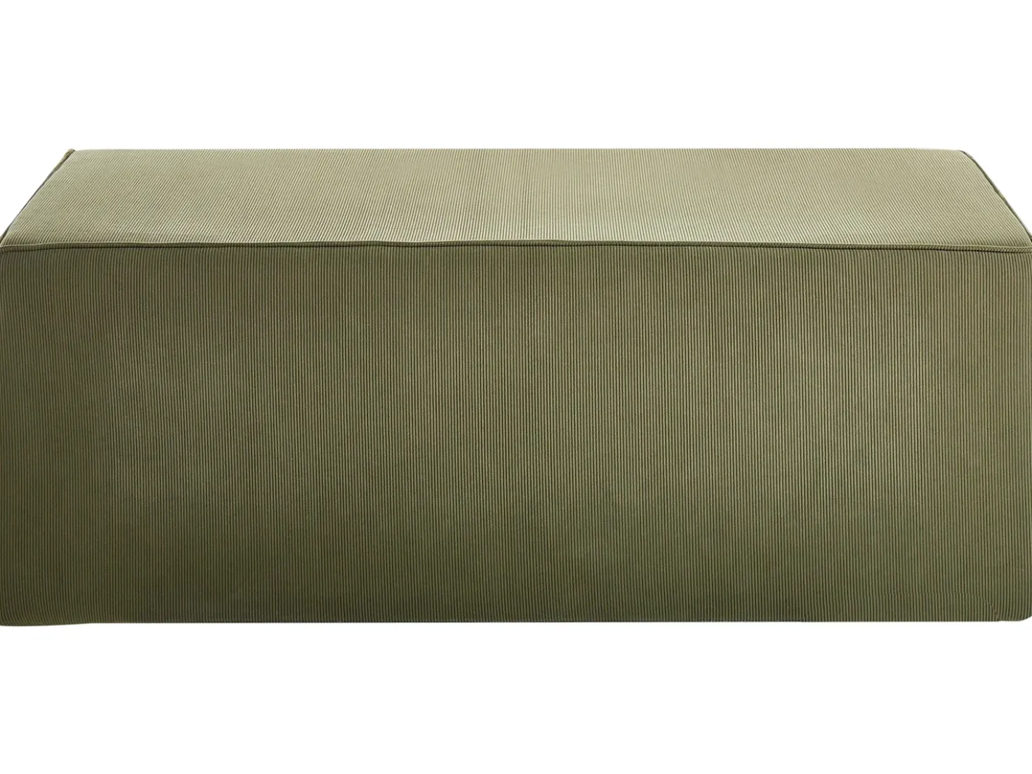 Pouf VINITA Velluto a coste Verde scuro