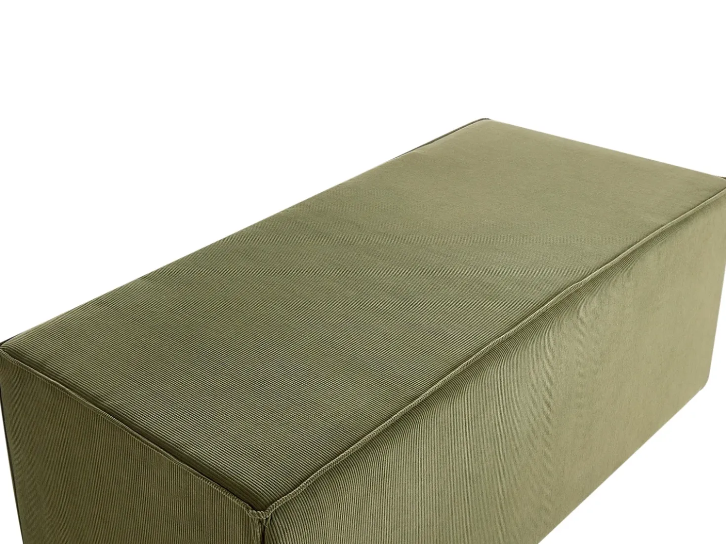 Pouf VINITA Velluto a coste Verde scuro