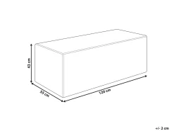 Pouf VINITA Velluto a coste Beige