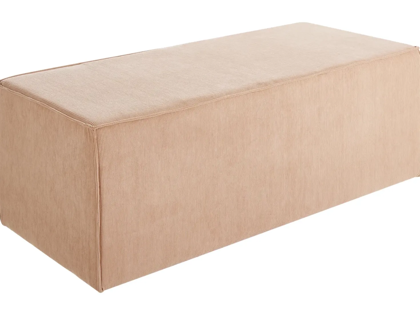 Pouf VINITA Velluto a coste Beige