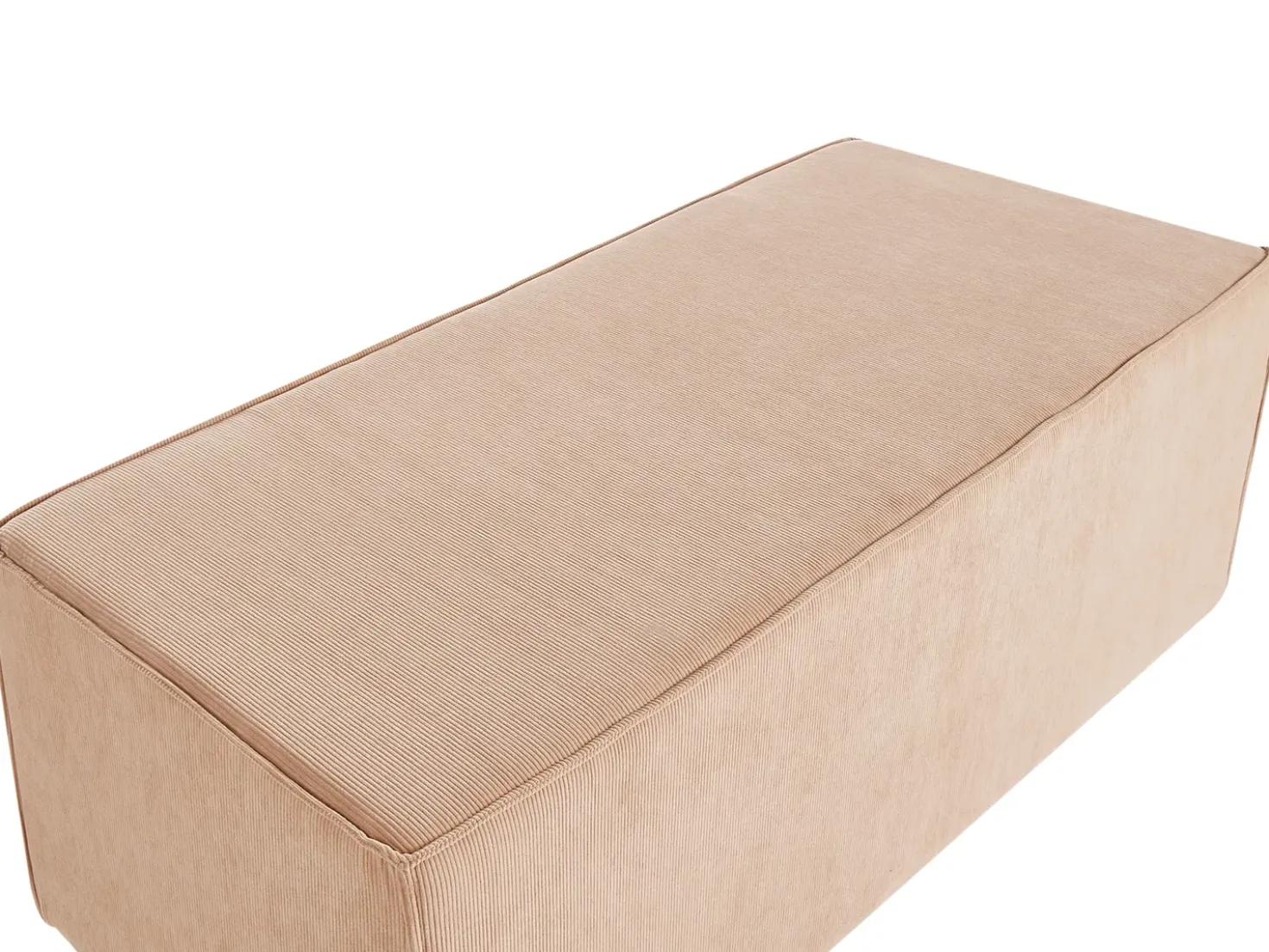 Pouf VINITA Velluto a coste Beige
