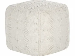 Pouf WARANGAL Cotone Bianco