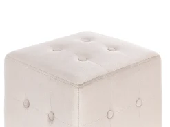 Pouf WISCONSIN Velluto Beige chiaro