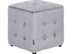 Pouf WISCONSIN Velluto Grigio