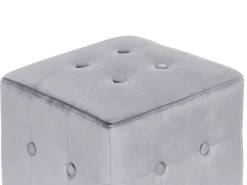Pouf WISCONSIN Velluto Grigio